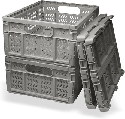 20L Folding Crate, Collapsible Storage Crates by HomeandOfficeStorage