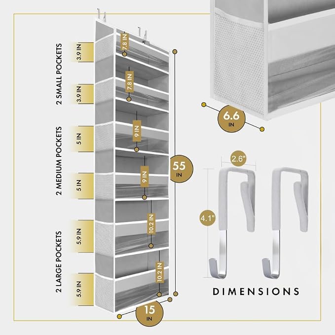 HOMELUX THEORY Over The Door Organizer Hanging - Image 2