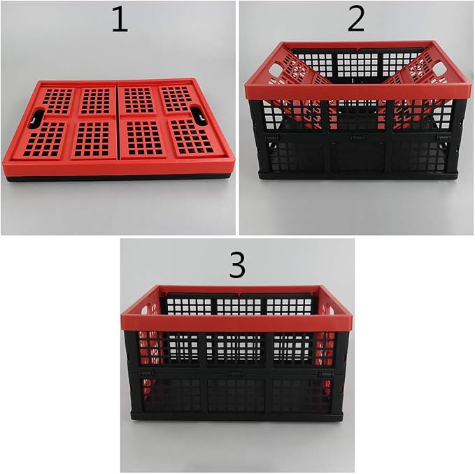 Obstnny 34 Quart Collapsible Storage Bins, Stackable Milk Crate, 3 Packs - Image 5