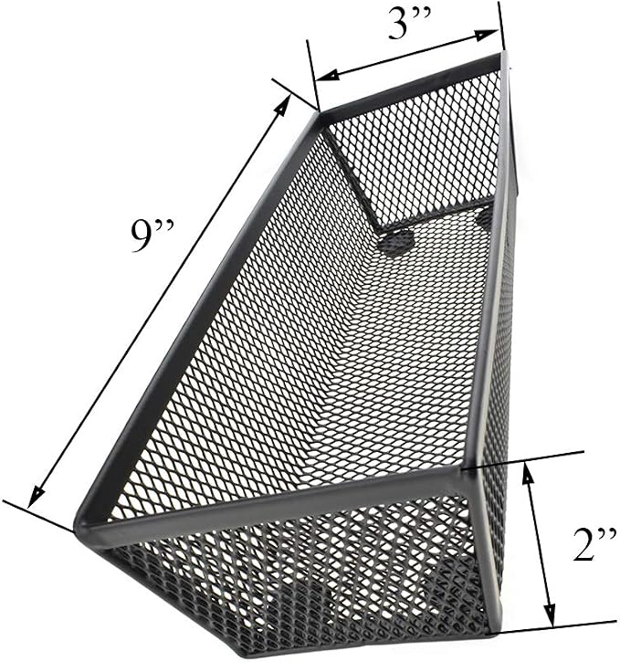 HAHIYO Stackable Mesh Tray Cup 9 x 3 x 2 inches Sturdy Container - Image 3