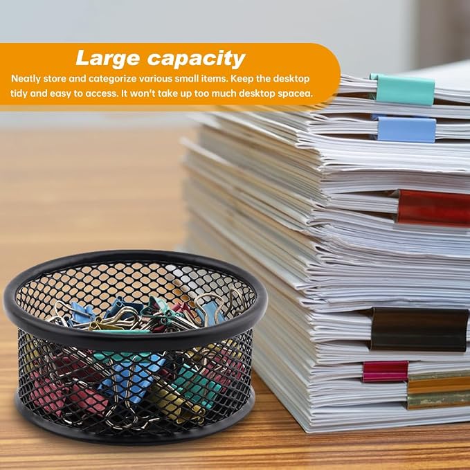 Paper Clip Holder With 50PCS Colored paper clips, 2/4PCS Stackable PaperClip - Image 5
