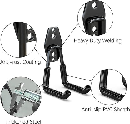 3-H Heavy Duty Garage Hooks 10 Pack, Garage Wall Hooks - Image 3