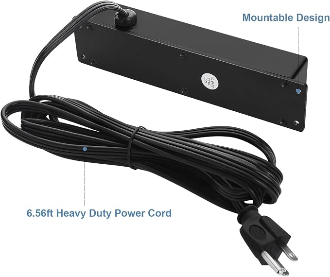 Wall Mount Power Outlet Strip, 4 Outlet Mountable Power Strip - Image 5