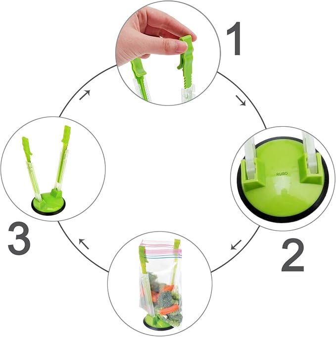 Ruibo Baggy Rack Holder for Food Prep Bag/Plastic Freezer Bag/Ziplock Bag - Image 3