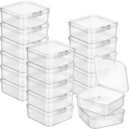 Jetec 18 Pieces Mini Plastic Clear Beads Storage Containers Box by Jetec