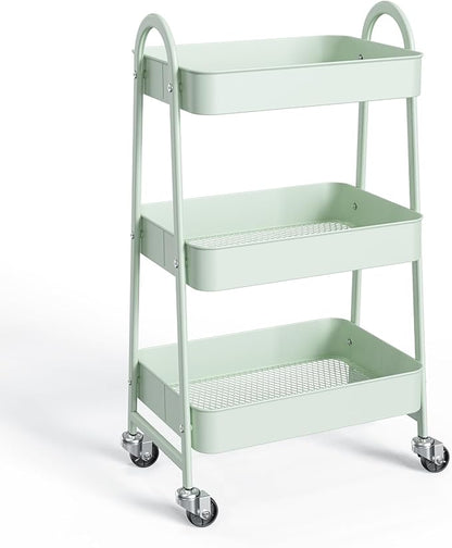 NEWBULIG 3-Tier Metal Rolling Cart by NEWBULIG