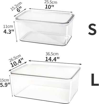 Clear Storage Bins With Lids, 5 Packs Food Storage Organizer, Cabinet Storage - Image 6