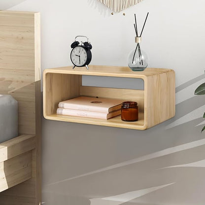 Floating Nightstand, Wall Mounted Bedside Table Wood Bedside Shelf Floating by Unknown