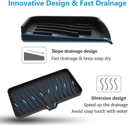 3-Pack Silicone Soap Dish, Sponge Holder - Image 6