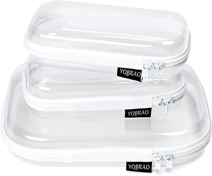 3 Pack Clear Hard Shell Zipper Case by Unknown