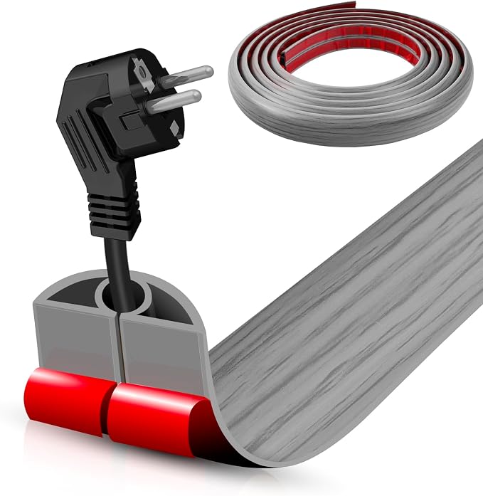 Floor Cord Cover Self Adhesive Cord Hider, 10FT Cable Management, Extension by DBHXXMB-HH