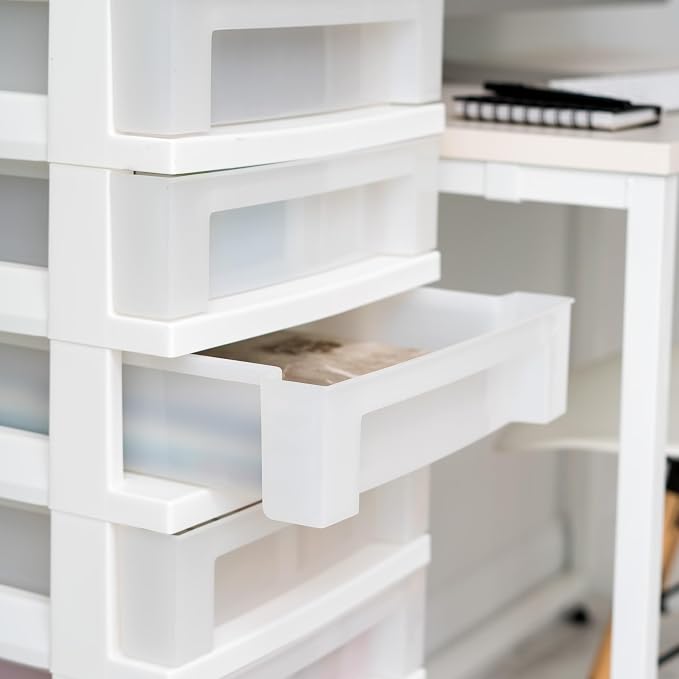 9 Drawer Plastic Rolling Storage Cart - Image 5