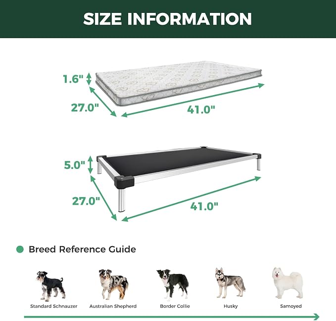 FXW TitanNest Chew-Proof Elevated Dog Bed, Raised Cot - Image 6
