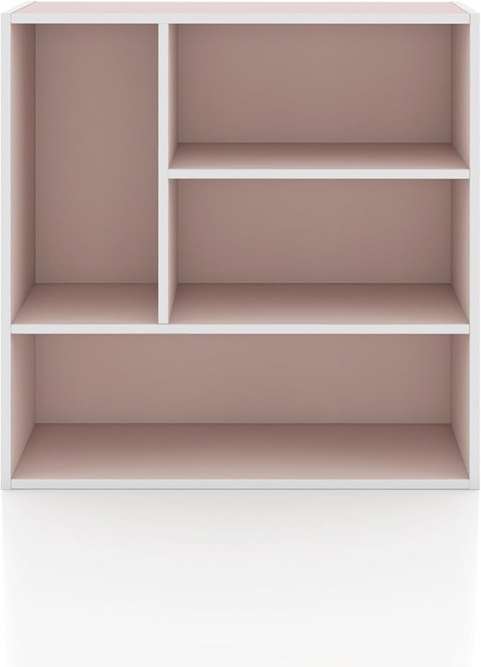 Homes: Inside + Out Apexa 4-Vertical Storage Organizer Shelves, Stackable Wood - Image 9