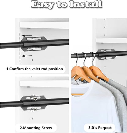 Valet Rod for Closet Pull Out, Standard Retractable closet rod organization rack - Image 8
