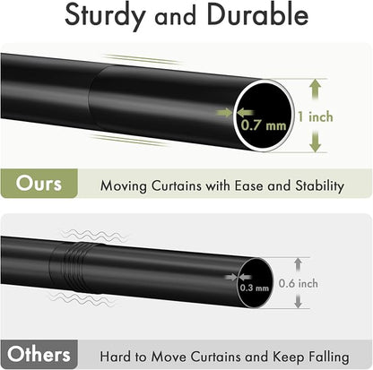 AmazerBath Spring Tension Shower Curtain Rod, 31-46.5 Inches Heavy Duty Shower - Image 3