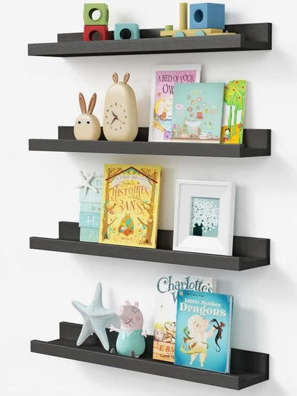 Forbena 24 Inch Long Picture Ledge Shelf Set of 4, Rustic Display Shelves by Forbena