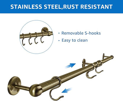 ROTHLEY Hanging Pot Rack Hanger: 39.4 Inch Stainless Steel Pot and Pan Hanger - Image 4