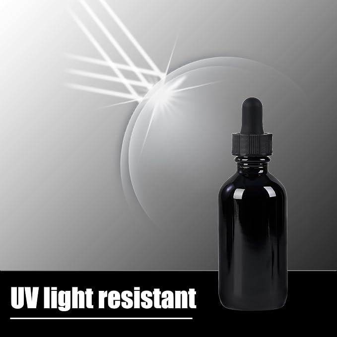 12 Pcs, 2oz Glass Dropper Bottle, Leakproof Tincture Bottles - Image 4