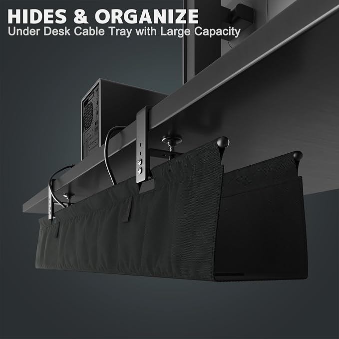 No Drill Under Desk Cable Management Tray - Image 2