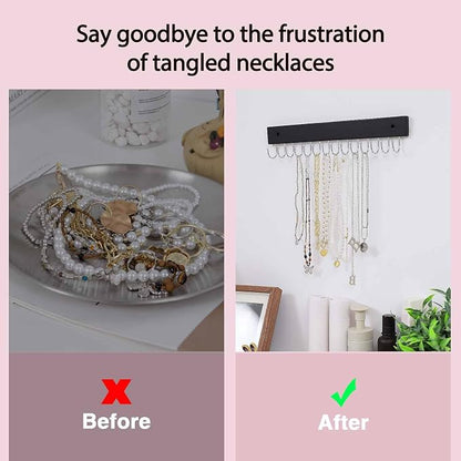 Wall Mounted Necklace Holder, Classic Style Necklace Holder, Tangle-Free Wall - Image 3