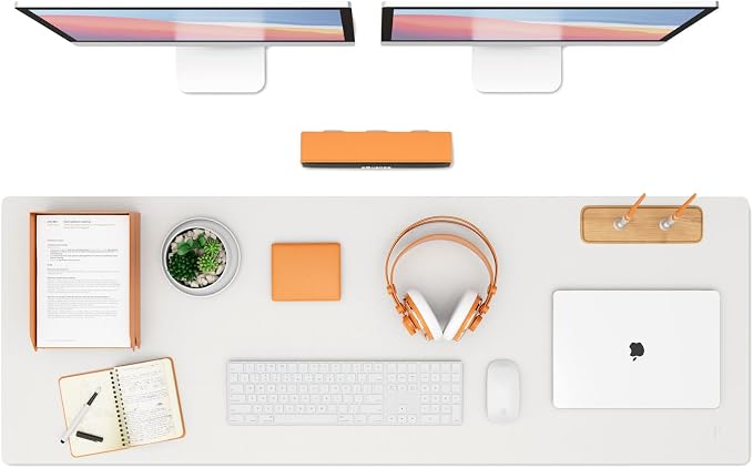 K KNODEL Large Office Leather Desk Mat, Mouse and Keyboard Pad, Computer and by K+KNODEL