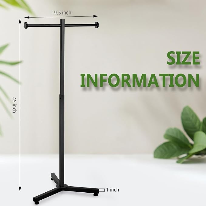 Blulu 45 Inch Adjustable Shopping Bag Rack Heavy Duty Metal Holder - Image 2