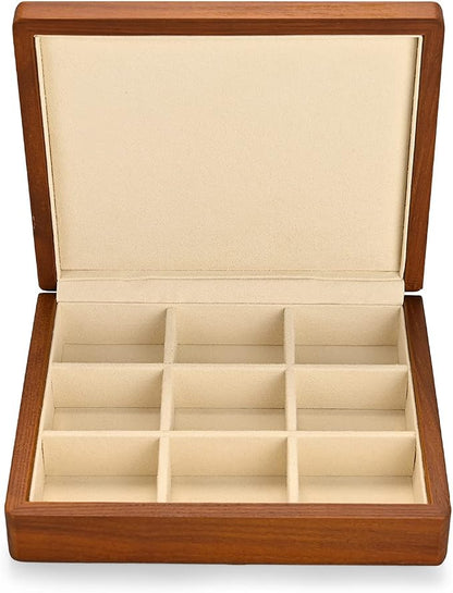 Oirlv Solid Wood Ring Jewelry Box Organizer Earrings Jewelry Drawer Organizer - Image 2
