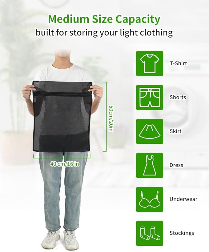 OTraki 2 Pack Mesh Laundry Bags 16X20 inch Durable Laundry Garment Bag | Mesh - Image 3