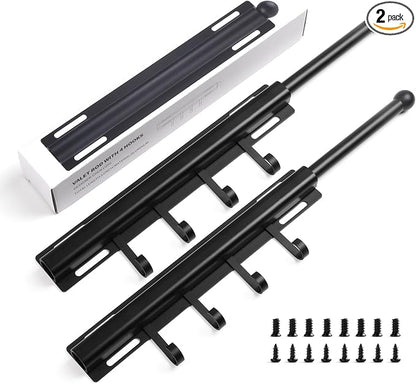 BaiNong Valet Rod for Closets Pull Out 12" Black by BaiNong