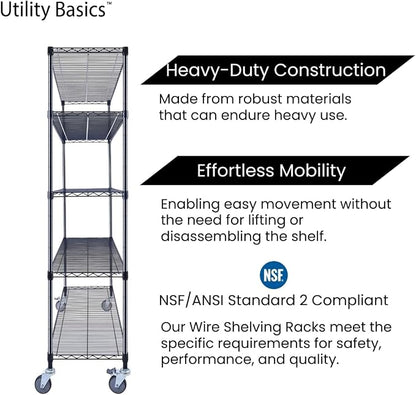NSF Commercial 4-Tier Wire Shelving - Image 9
