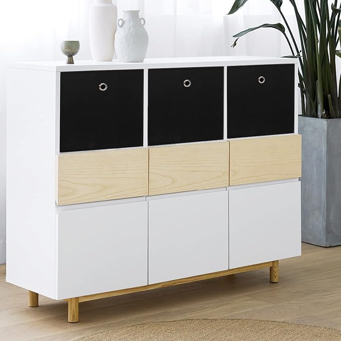 Foldable Storage Cubes Bins, 11 Inch Cloth Storage Cube Fabric Storage Box - Image 4