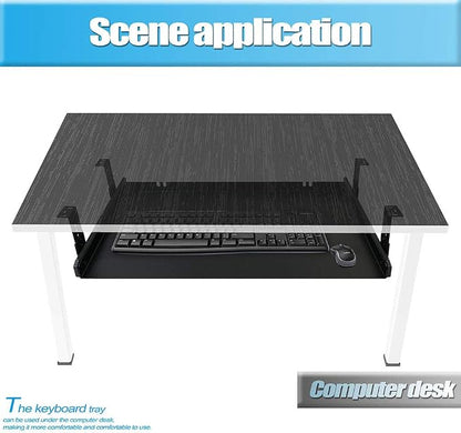 FRMSAET Under Desk Keyboard Tray Heavy-Duty All-Metal Material 20/24/30 inches - Image 6