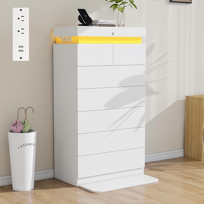 Vipbear 51.3" Tall White Dresser by VipbearLiving