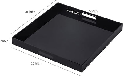 Black Oversize Acrylic Serving Tray - Image 2