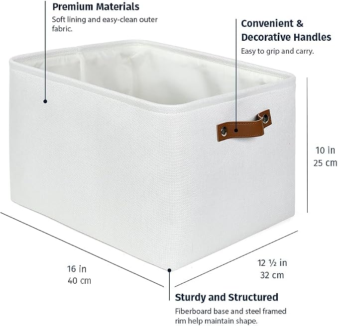 OrganiHaus Extra Large Fabric Storage Baskets - Image 2