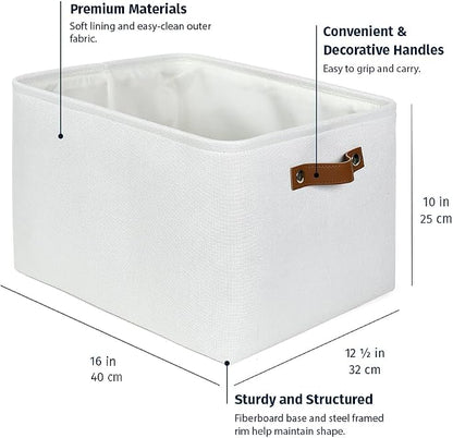 OrganiHaus Extra Large Fabric Storage Baskets - Image 2