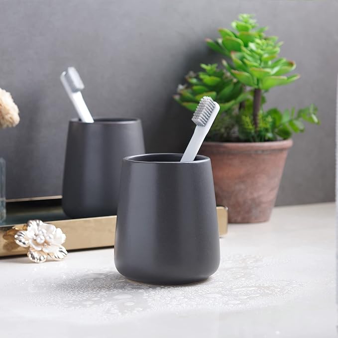 Matte Grey Toothbrush Holders for Bathroom - Image 7