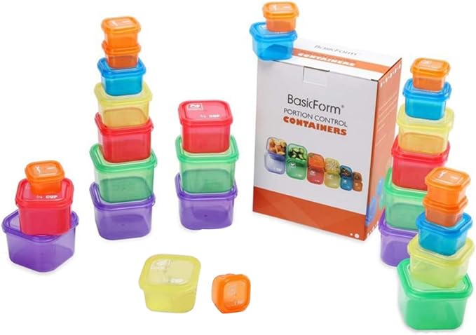 14pcs Portion Control Containers, Color & Icon Coded Meal Prep Kit - Image 3