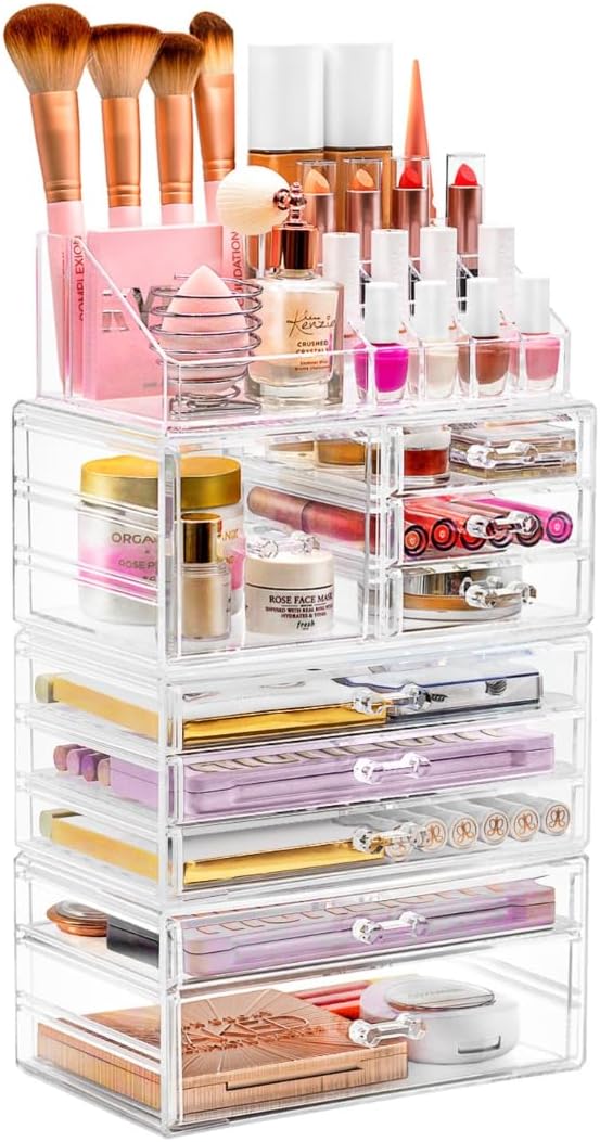Sorbus Large Clear Makeup Organizer - Image 2