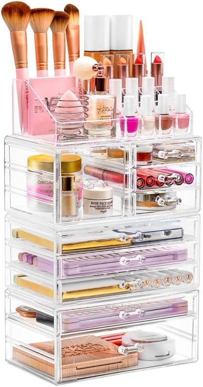 Sorbus Large Clear Makeup Organizer - Image 2