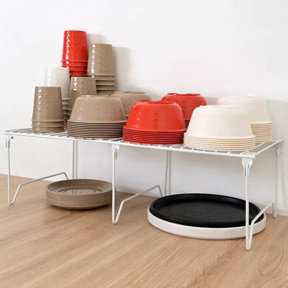 1/2-Piece Set freezer organizer, Stackable Cabinet Organizer Shelves, Foldable - Image 7