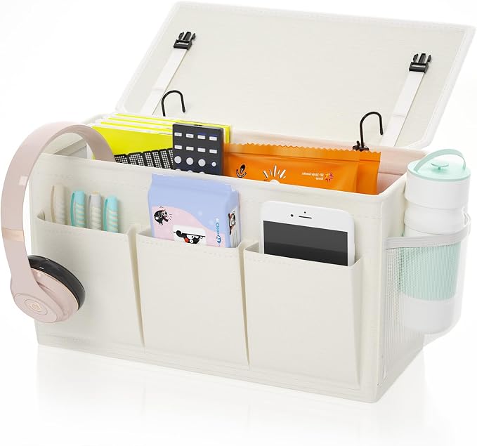 Dual-purpose Bedside Caddy Bedside Organizer, Bed Caddy by Edudif