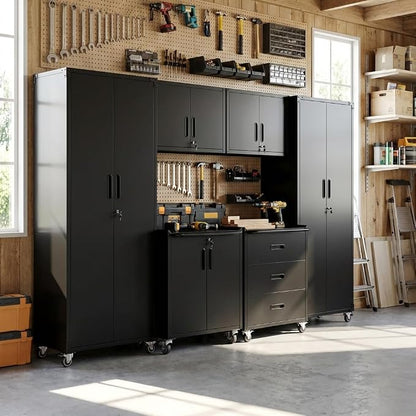 Garage Cabinet System | Heavy Duty Steel All-in-One Modular Garage Cabinet Set by VIYET