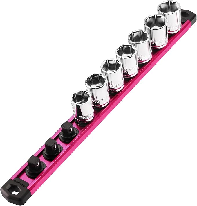 WORKPRO Magnetic Socket Organizer, 3/8-Inch Drive Aluminum Alloy Socket Rail - Image 9