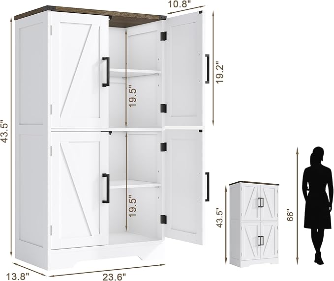 Treocho Farmhouse Bathroom Floor Cabinet - Image 2