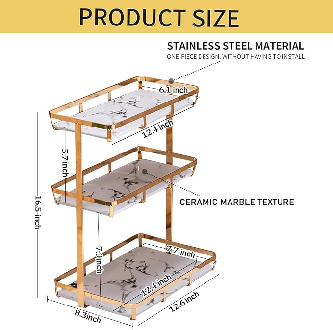 Bathroom Organizer Countertop Perfume Organizer Makeup Cosmetics Storage - Image 2
