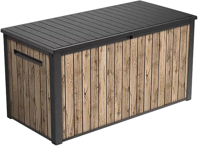 Outdoor Storage Box with Lockable Lid by Unknown