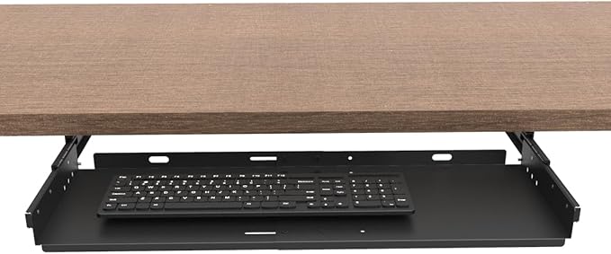 Large Under Desk Slide-Out Keyboard Tray, 27 x 9.8 inch | Metal Platform - Image 6