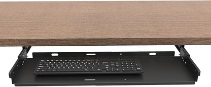 Large Under Desk Slide-Out Keyboard Tray, 27 x 9.8 inch | Metal Platform - Image 6